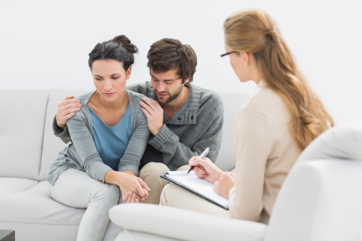 Couple in meeting with a psychiatrist
