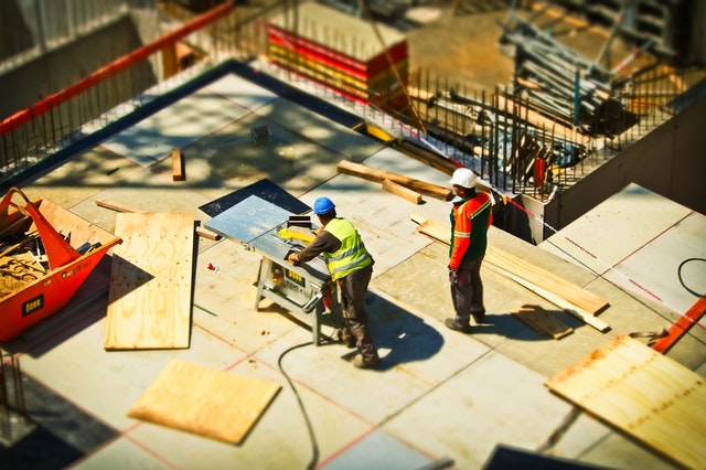 Men working in a construction site