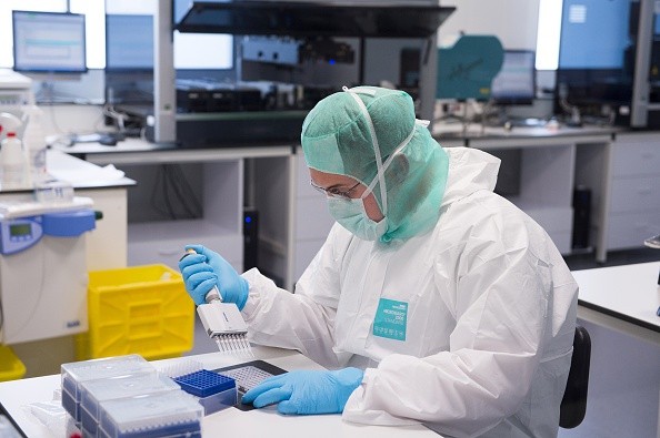 Forensic scientist inside the laboratory
